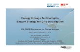 Energy Storage Technologies Battery Storage for Grid ... · PDF fileEnergy Storage Technologies Battery Storage for Grid Stabilization ... Battery Storage for Grid Stabilization ...