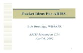 Packet Ideas For ARISS -  · PDF filePacket Ideas For ARISS ... • The long term plan for all amateur satellite UI digipeaters in space ... this is not just a convenience
