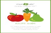 Recipe Guide - Homemade Baby Food Storage - mumi& · PDF fileRecipe Guide 27 baby puree recipes to get you started making healthy, home-made baby food