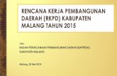 RENCANA KERJA PEMBANGUNAN DAERAH (RKPD) KABUPATEN MALANG ...bappeda.malangkab.go.id/downloads/RKPD 2015 ppt.pdf · KABUPATEN MALANG Malang, 30 Mei 2014 RENCANA KERJA PEMBANGUNAN DAERAH