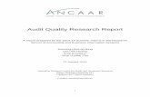 Audit Quality Research Report - Australian National · PDF fileAudit Quality Research Report A ... while others adopt it as a foundation to identify other audit quality attributes.