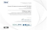 VDA 6 Teil 1 Zertifikat - hezel- · PDF fileVDA 6, 1 - materielle ... dass das QM-System durch Erfüllung der in VDA 6, Teil 1 gegenüber ISO ... It confirms that the quality system