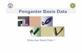 Pengantar Basis Data - dewapurnama · PDF fileproses pengambilan keputusan ... menghapus data ... ♦ Data relevan untuk jangka waktu yang cukup lama