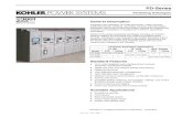 PD-Series - Kohler  · PDF fileUL 891 UL 1558 Med. Voltage ... PD-series digital system control standard UL 1066 drawout breakers for generator sets, utility, and distribution