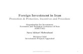 Foreign Investment in Iran - JICA · PDF fileapplications to different sectors among them tourism, industry and the like. •Iran is finalizing the single window ... Foreign Investment
