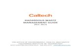 hazardous waste management guide - Caltech safety · PDF file• Training on their hazardous waste disposal areas in the laboratory, including waste containment and ... HAZARDOUS WASTE