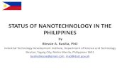 STATUS OF NANOTECHNOLOGY IN THE PHILIPPINESapctt.org/nanotech/sites/all/themes/nanotech/pdf/Philippines... · STATUS OF NANOTECHNOLOGY IN THE PHILIPPINES by ... New generation of