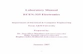 Laboratory Manual ECE -325 Electronicskentesar/ELEN325/ECEN325_Lab_Manual.pdf · Laboratory Manual ECE -325 Electronics Department of Electrical & Computer Engineering ... Lab Report: