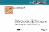 ENGLISH AS A SECOND LANGUAGE (ESL) · PDF fileRelationship with the Victorian Essential Learning Standards ... the English standards. ESL learners also ... (ESL) Companion to the Victorian