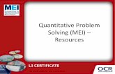 Quantitative Problem Solving (MEI) Resources -  · PDF fileQuantitative Problem Solving (MEI) – Resources . ... compare an exponential ... a flow chart. Formulae will be