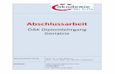 Abschlussarbeit -   · PDF fileReferat für Geriatrie der Österreichischen Ärztekammer, ÖGGG, österreichische Akademie der Ärzte in Zusammenarbeit mit der Medizin Akademie