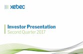 Investor Presentation - · PDF fileCertain statementsin this presentation may constitute ... Xebec today is a gas generation, purification and filtration ... natural gas processing