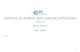 Taskforce on Students with Learning Web viewTaskforce on Students with Learning Difficulties ... and sight-word skills according to ... on Students with Learning Difficulties was an