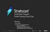 Certification Program Online Training Virtual Class - …downloadcenter1.genetec.com/stratocast/Training/Stratocast... · Certification Program Online Training Virtual Class COMPANY