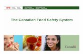 The Canadian Food Safety System - McGill University · PDF file2 Canada’s food safety system is a shared responsibility among various stakeholders: • Industry – Farmers, food