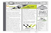 Florida Department of Transportation Safety · PDF filethe small, but strong line that ... Safety Slogans 9 Survey 10 Calendar 11 Florida Department of Transportation Safety Advisor