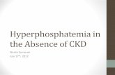 Hyperphosphatemia in the Absence of CKD - NYU · PDF fileRoutine labs during his rehab stay revealed hyperphosphatemia, with a Phosphate level of 5.3 initially, followed by a Phosphate