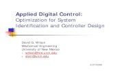 Optimization for System Identification and Controller Designstarr/teaching/me581/ADC-SYSID.pdf · Optimization for System Identification and Controller Design ... Load v Motor, amplifier,