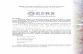 ESRS Certification for Professional · PDF fileThe Remote Sensing for Professional Scientists program is designed by ... Introduction to Web-based ArcGIS 7) Application of Geochemistry
