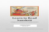Learn to Read Sanskrit -  · PDF fileSri Rajarajeswari Peetham, ... we learn to read Sanskrit. ... One of such method is through special notation on Roman letters called
