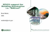 EPICS support for Building Automation i.e. “BACnet · PDF fileEPICS support for Building Automation i.e. “BACnet ... Presentation_namefor the U.S. Department of Energy