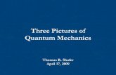 Three Pictures of Quantum Mechanics - Universityuncw.edu/phy/documents/Shafer_09.pdf · The Three Pictures of Quantum Mechanics Heisenberg • In the Heisenberg picture, it is the