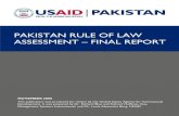 Pakistan Rule Of Law Assessment – Final Reportpdf.usaid.gov/pdf_docs/PNADO130.pdf · PAKISTAN RULE OF LAW ASSESSMENT – FINAL REPORT ... This Pakistan Rule of Law Assessment was