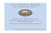 2011-2012 CBA Annual Report - California Board of Accountancy · PDF fileTHE CALIFORNIA BOARD OF ACCOUNTANCY AND STAFF 30 . A N OTE F ... 2 • Through ... in the form of a “Certificate