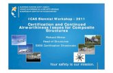 Certification and Continued Airworthiness Issues for ... Workshop presentatio… · ICAS Biennial Workshop - 2011 Certification and Continued Airworthiness Issues for Composite Structures