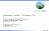 American Honda’s Civic Natural Gas - Home | · PDF fileAmerican Honda’s Civic Natural Gas ... with traction control Security system with remote ... Air conditioning with air filtration