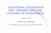 VOCATIONAL EDUCATION AND TRAINING REFORM: LESSONS …siteresources.worldbank.org/SPLP/Resources/461653-1253133947335/... · VOCATIONAL EDUCATION AND TRAINING REFORM: LESSONS OF EXPERIENCE