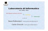 Sara Poltronieri: Carlo Giocoli - dipastro.pd.astro.itdipastro.pd.astro.it/cosmo/Informatica/lezioni06/0.2006.pdf · A.A. 2006 - 2007 Laboratorio di Informatica 3 Componenti Hardware
