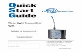 QSG WM transmitter FW2-6 - Lectrosonics, Inc. · PDF fileWM Digital Hybrid Wireless ... The LCD displays a boot sequence which consists of four screens ending with the audio screen