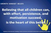 Believing that all children can, with effort, persistence ... · PDF filewith effort, persistence, and motivation succeed, ... Mindset: The New Psychology, Carol S. Dweck, 2006, ...