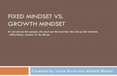 Fixed vs. Growth Mindset · PDF fileFixed vs. Growth Mindset ... Carol Dweck, professor of psychology at ... Find lessons and inspiration in the success of others Carol Dweck,