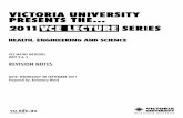 REVISION NOTES - Victoria University Methods... · REVISION NOTES . DATE: ... Bachelor of Engineering Science ... find the rule and express it in factorised form. Assume that . a