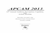 APCAM 2013 Programapcam.us/APCAM2013Program.pdf · non-isochronous syncopated rhythms Gabe Nespoli* Paolo ... 24 Perception and Structure in Jazz Rhythm: ... or performance on other