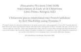 Alessandro Piccinini (1566-1638) Intavolatura di Liuto et ... · PDF fileAlessandro Piccinini (1566-1638) Intavolatura di Liuto et di Chitarrone Libro Primo, Bologna 1623 Chitarrone