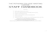 THE POTSDAM COLLEGE WRITING CENTER STAFF  · PDF fileTHE POTSDAM COLLEGE WRITING CENTER STAFF HANDBOOK ... and second language writers ... The Potsdam College Writing