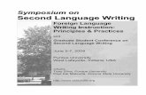 Symposium on Second Language Writingsslw.asu.edu/2008/SSLW2008ProgramBook.pdf · Welcome to the 2008 Symposium on Second Language Writing, ... Tutoring ESL Writers in the Writing