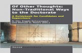 Of Other Thoughts: Non-Traditional Of Other Thoughts: · PDF fileOf Other Thoughts: Non-Traditional Ways to the Doctorate ... (Francesco Varela in Gumbrecht, Maturana, & Poerksen,