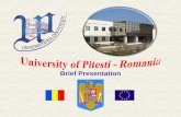 University of Pitesti - Romania - IMNRimnr.ro/avanmat/Doc/Workshop/Universitatea Pitesti-Master.pdf · • “Eudoxiu Hurmuzachi” Department for the Romanians of Diaspora • University