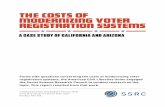 THE COSTS OF MODERNIZING VOTER REGISTRATION SYSTEMS · PDF fileTHE COSTS OF MODERNIZING VOTER REGISTRATION SYSTEMS A CASE STUDY OF CALIFORNIA AND ARIZONA Faced with questions concerning