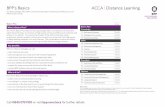 BPP’s Basics ACCA Distance · PDF fileOur ACCA Basics Plus distance learning ... • test your syllabus knowledge with our renowned Practice and Revision kit • prepare for exam