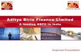 Aditya Birla Group : A strong · PDF fileAditya Birla Group : A strong parentage A USD 40 billion Indian multinational, ... A leading NBFC in India . 12 ABFL : Journey 1991 2009 2015