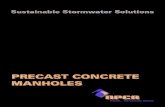 PRECAST CONCRETE MANHOLESprecast.org/wp-content/uploads/2014/08/Precast-concrete-manhole... · 4 • MANHOLE TECHNICAL • NATIONAL PRECAST CONCRETE ASSOCIATION Precast concrete manholes