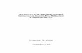 The Role of Local Institutions and their Interaction in ... · PDF fileThe Role of Local Institutions and their Interaction in Disaster Risk Mitigation: a Literature Review Norman