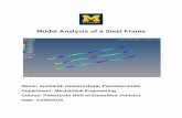 Modal Analysis of a Steel Frame - Altair University · PDF fileModal Analysis of a Steel Frame ... Modal analysis of the steel frame using free-free condition ... with the given experimental