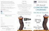 CONCERTINA CRUINNIÚ - oac.ieoac.ie/site/sites/default/files/media/Concertina Cruinniu 2018.pdf · 6th Annual February 9th - 11th 2018 in Miltown Malbay Co. Clare CONCERTINA CRUINNIÚ