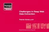 Challenges in Deep Web Data Extraction - Pierre Senellartpierre.senellart.com/talks/ntu-20130814.pdf · Challenges in Deep Web Data Extraction ... Definition(DeepWeb,HiddenWeb,InvisibleWeb)